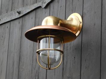 Schiffslampe - Messing/Kupfer - Wandlampe